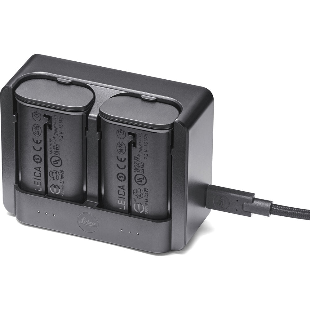 leicデュアルバッテリーチャージャーBC-SCL6 &バッテリーBP-SCL6 Leica USB-C Dual Battery Charger for BP-SCL6 Batteries – Capture