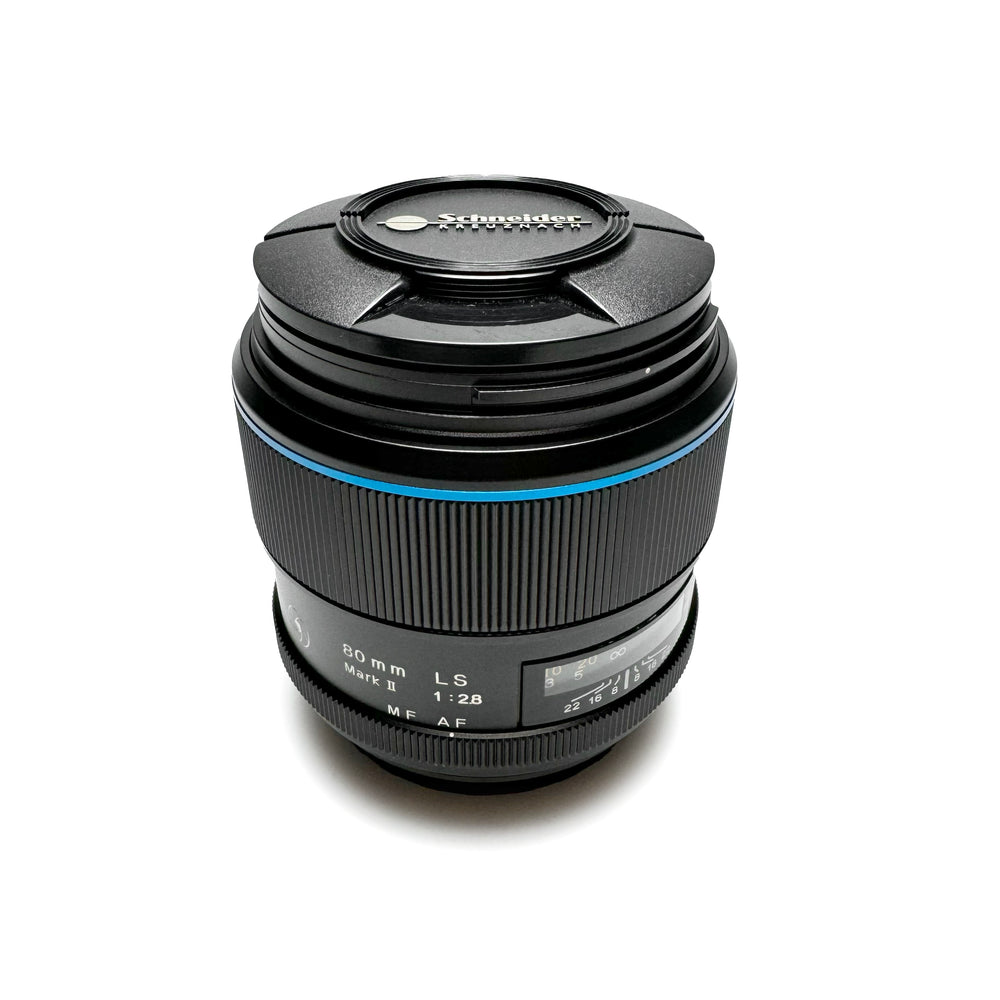 
                  
                    Load image into Gallery viewer, Schneider Kreuznach 80mm LS Blue Ring F/2.8 Mark II Lens - Certified Pre-Owned
                  
                