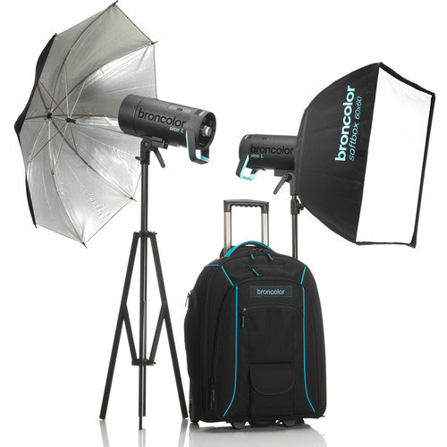 Broncolor Siros 800 L Battery-Powered 2-Light Outdoor Kit 2 - Open Box