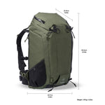 AJNA 37L DuraDiamond™ Travel and Adventure Camera Backpack - Essentials Bundle (Green)
